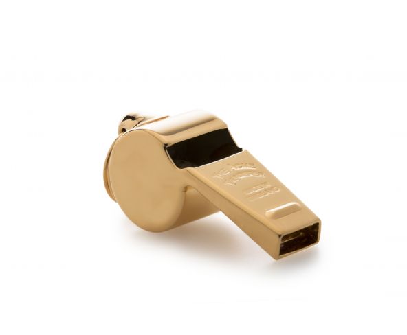 Gold plated Large Acme Thunderer Whistle 